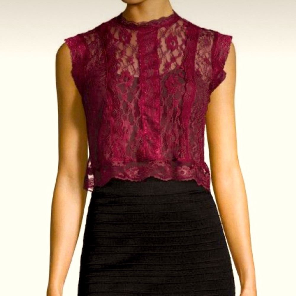 NWT Sexy Romeo & Juliet Couture Lace Crop Top